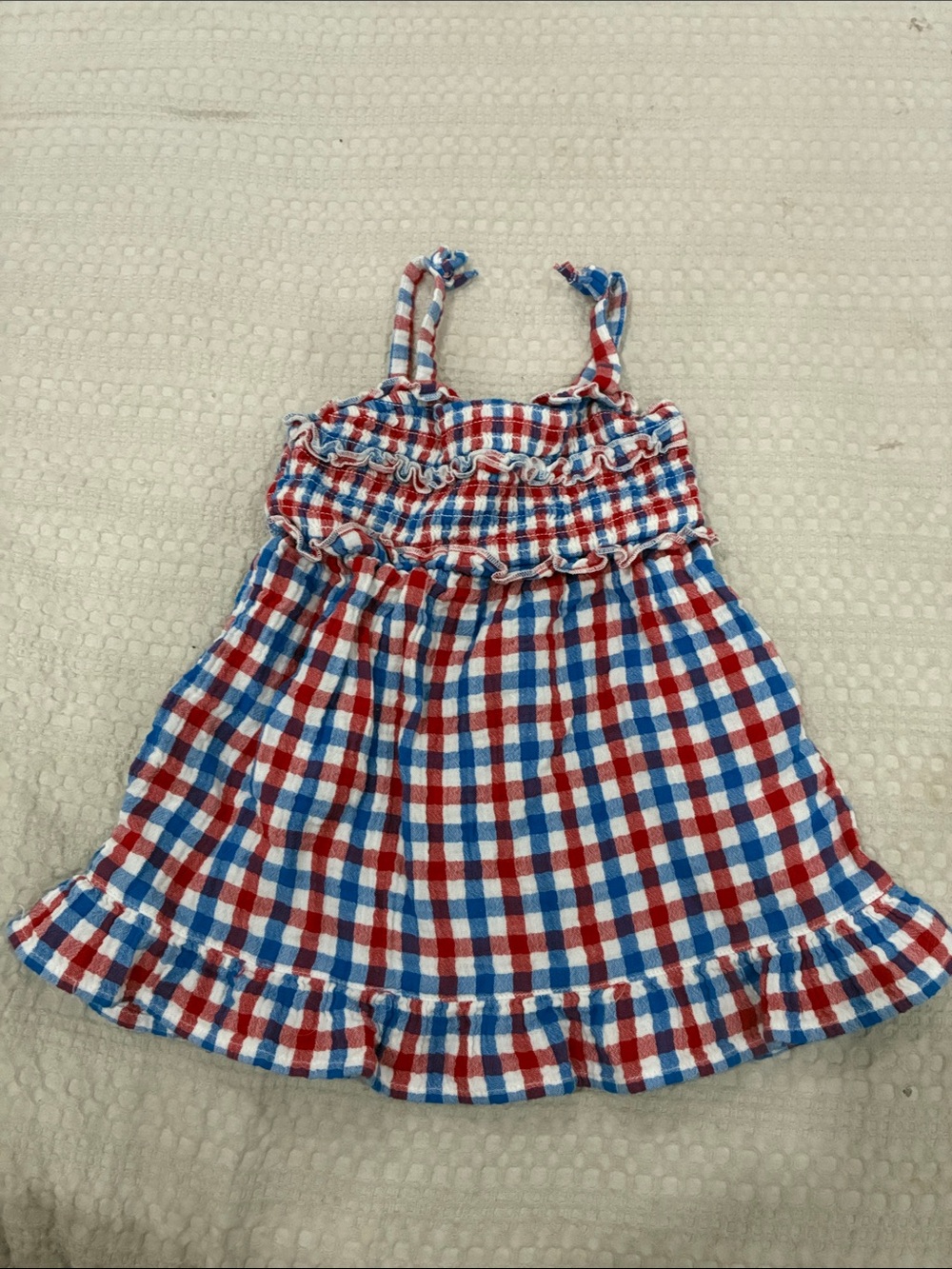 Cat & Jack Red, Blue & White Gingham Sundress